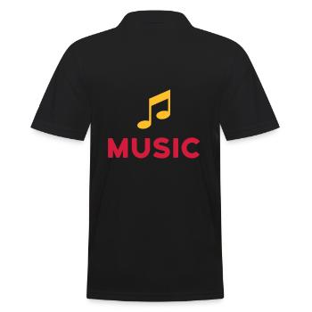 ★ Les couleurs de conception peuvent être modifiées ★ Musique (Remarque) - Polo Homme - noir - Dos - Kai (181cm)