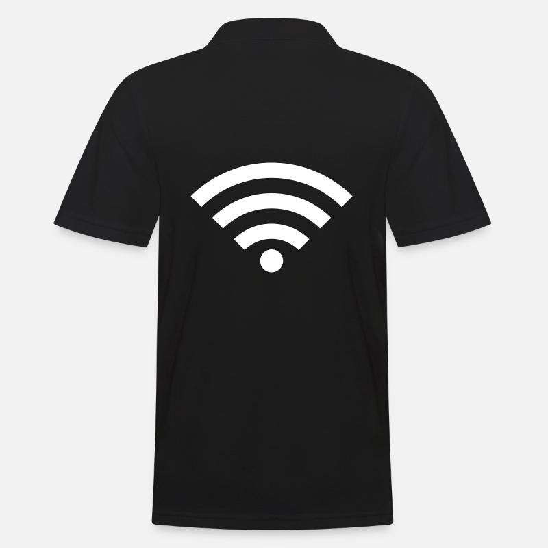 wlan Icon - Männer Poloshirt - Schwarz