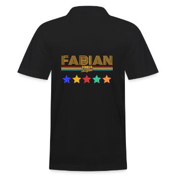 Fabian - Men's Polo Shirt - black - Back - Kai (181cm)
