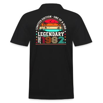 Légende Juin 1982 40ème Anniversaire Cadeau Hommes - Polo Homme - noir - Dos - Kai (181cm)