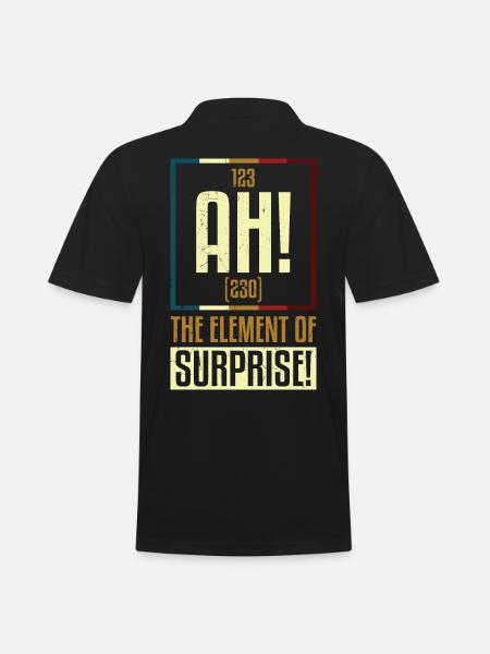 AH The Element Of Surprise - Men's Polo Shirt - black
