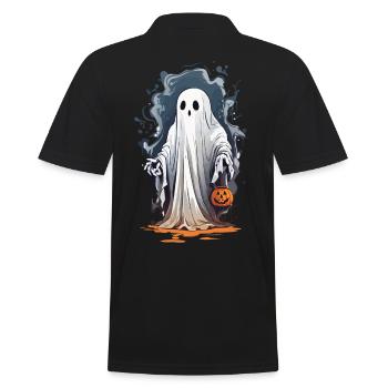 Halloween sorcière heure fantôme à la recherche de bonbons - Polo Homme - noir - Dos - Kai (181cm)