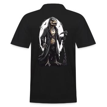 Lézards Mage Faucheuse Halloween Design - Polo Homme - noir - Dos - Kai (181cm)