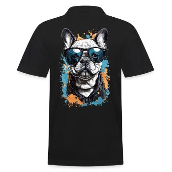 Cool Dog - Bouledogue français élégant - Polo Homme - noir - Dos - Kai (181cm)