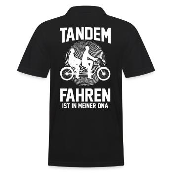 Fahrrad Radfahrer Tandem - Männer Poloshirt - Schwarz - Hinten - Kai (181cm)