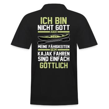 Schullehrer Lehrer - Männer Poloshirt - Schwarz - Hinten - Kai (181cm)