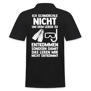 Schullehrerin Lehrerin - Männer Poloshirt - Schwarz - Hinten - Kai (181cm)