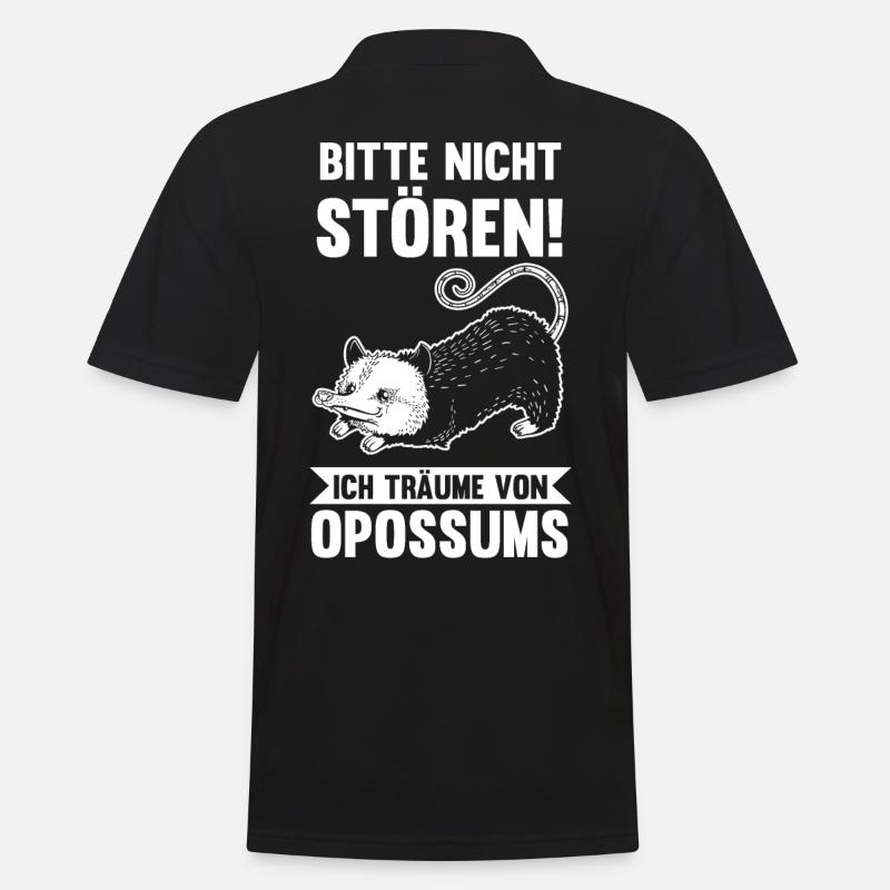 Opossum - Männer Poloshirt - Schwarz