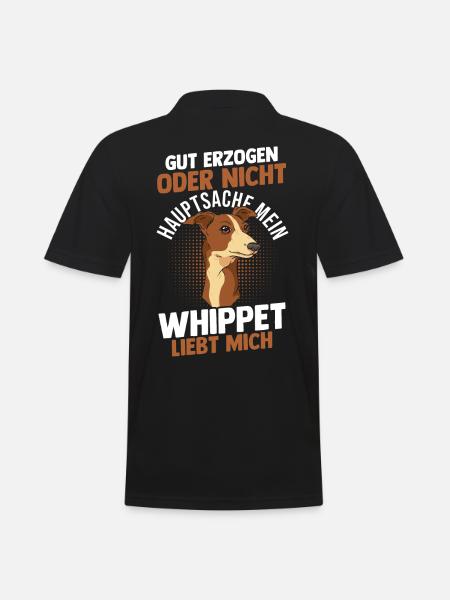 Hund Whippet - Männer Poloshirt - Schwarz