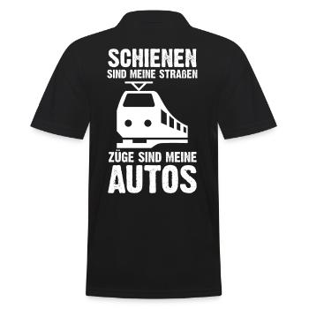 Model Railroad Model Train Train Railroad Railroad Railroad Railroad Model Train Model Train Model T - Men's Polo Shirt - black - Back - Kai (181cm)