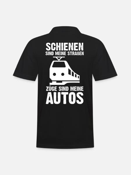 Modelleisenbahn Modellzug Zug Eisenbahner Eisenbah - Männer Poloshirt - Schwarz