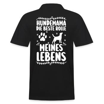 Dog Dog Owner Dog Mom - Men's Polo Shirt - black - Back - Kai (181cm)