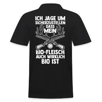 Hunting Hunting Deer Hunting Wild Boar Hunting Hunter - Men's Polo Shirt - black - Back - Kai (181cm)