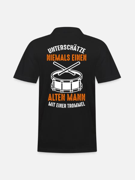 Trommel Drummer Trommeln Drumsticks Rührtrommel - Männer Poloshirt - Schwarz