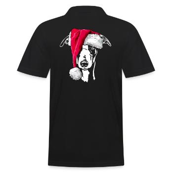 Santa WHIPPET Weihnachten Hunde Wilsigns - Männer Poloshirt - Schwarz - Hinten - Kai (181cm)
