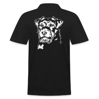 Chiens de chasse Terrier allemand Portrait Wilsigns - Polo Homme - noir - Dos - Kai (181cm)