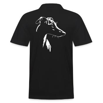 Whippet Silhouette Greyhounds Dog Dogs Wilsigns - Men's Polo Shirt - black - Back - Kai (181cm)