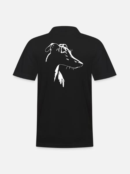 Whippet Silhouette Greyhounds Dog Dogs Wilsigns - Men's Polo Shirt - black