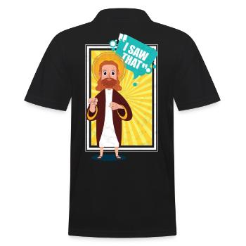 Jesus Christus Geschenk Religion - Männer Poloshirt - Schwarz - Hinten - Kai (181cm)