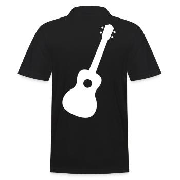 Guitar Ukulele Gift - Men's Polo Shirt - black - Back - Kai (181cm)
