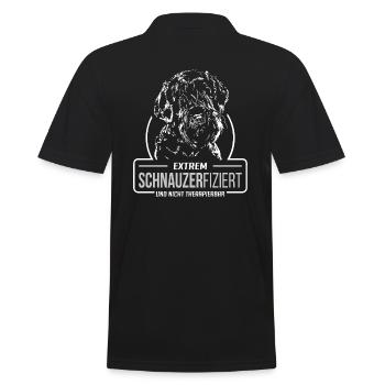 SCHNAUZERFIZIERT Riesenschnauzer Hunde Wilsigns - Männer Poloshirt - Schwarz - Hinten - Kai (181cm)