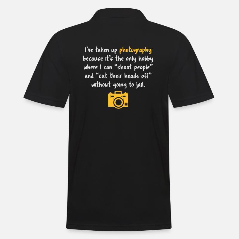 Photography hobby - kamera - Männer Poloshirt - Schwarz