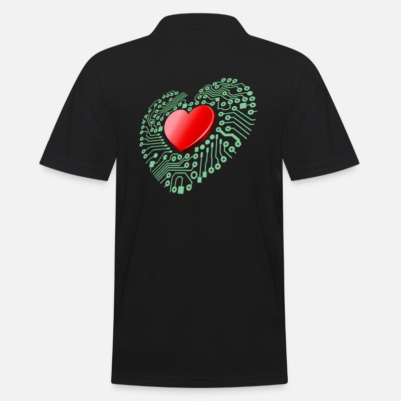 Lovetech - Männer Poloshirt - Schwarz