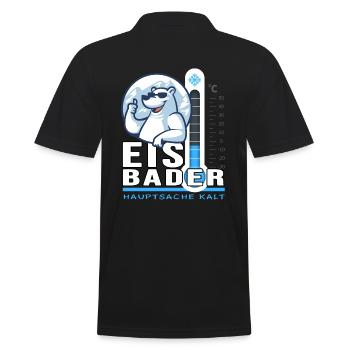 Eisbader Eisbär Winterschwimmen Minusgrad Frost - Männer Poloshirt - Schwarz - Hinten - Kai (181cm)