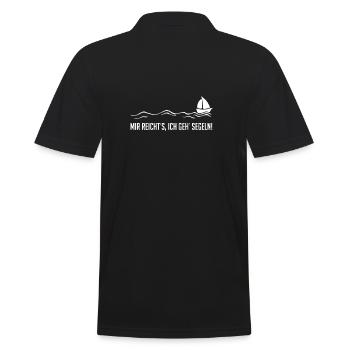 Mir reicht´s, ich geh Segeln! Sport Segelboot - Männer Poloshirt - Schwarz - Hinten - Kai (181cm)