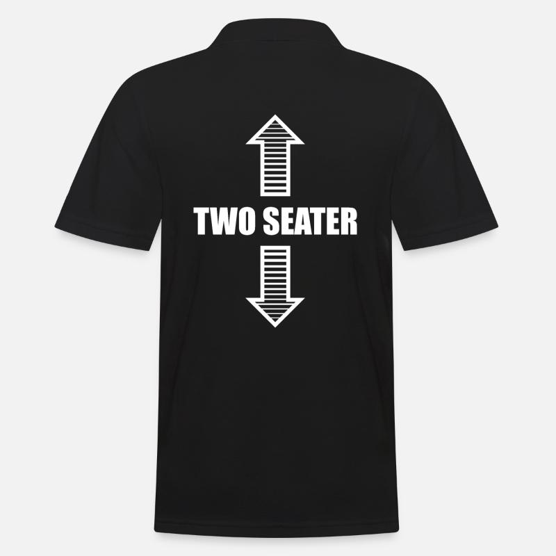 Two Seater | Vatertag - Männer Poloshirt - Schwarz