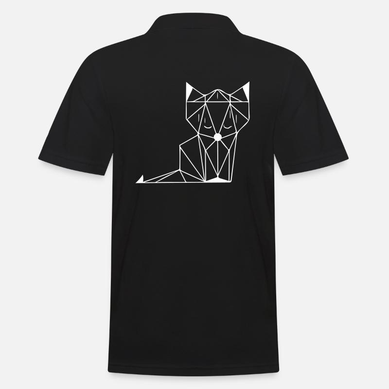 Fuchs - Männer Poloshirt - Schwarz