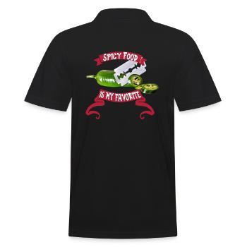 Spicy Essen Gerichte Koch scharfes Rezept Geschenk - Männer Poloshirt - Schwarz - Hinten - Kai (181cm)