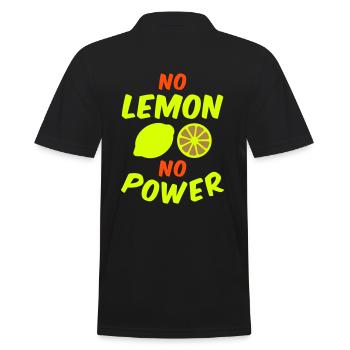 No lemon no power - Men's Polo Shirt - black - Back - Kai (181cm)