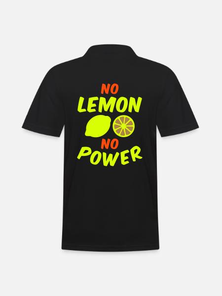 No lemon no power - Men's Polo Shirt - black