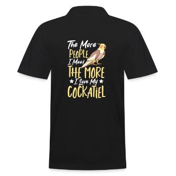 Amoureuse des perroquets, maman calopsitte - Polo Homme - noir - Dos - Kai (181cm)
