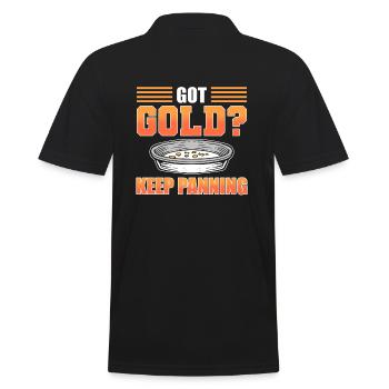 Metalldetektor Gold Panner Gold Digger Kostüm - Männer Poloshirt - Schwarz - Hinten - Kai (181cm)