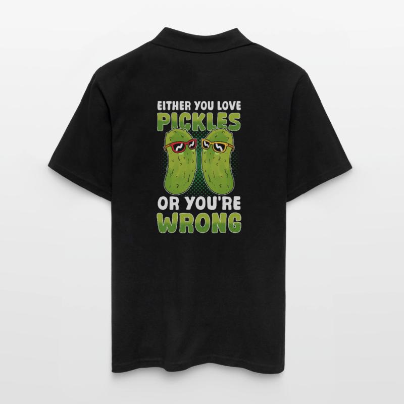 Entweder du liebst Essiggurken oder du irrst dich Männer Poloshirt