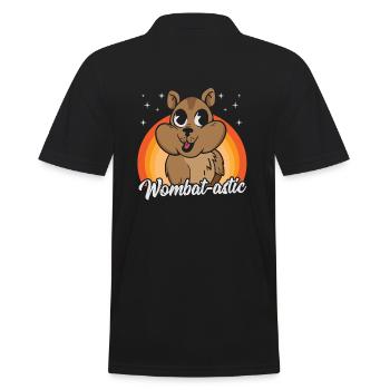 Wombat-astic Wombat-Fanartikel mit australischen - Männer Poloshirt - Schwarz - Hinten - Kai (181cm)