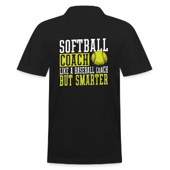 Entraîneur de softball Comme un entraîneur de baseball, mais - Polo Homme - noir - Dos - Kai (181cm)
