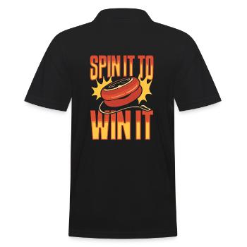 Yo-Yo Tricks Yoyo Spinner Nationaler Yoyo-Tag - Männer Poloshirt - Schwarz - Hinten - Kai (181cm)