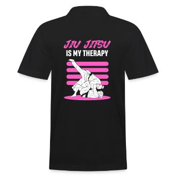 Der Kampf gegen Karate Judo Jiu Jitsu ist meine - Männer Poloshirt - Schwarz - Hinten - Kai (181cm)