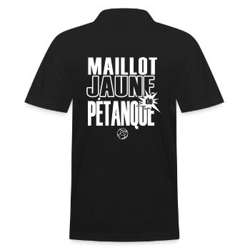 maillot jaune de petanque cadeau humour pétanque - Polo Homme - noir - Dos - Kai (181cm)