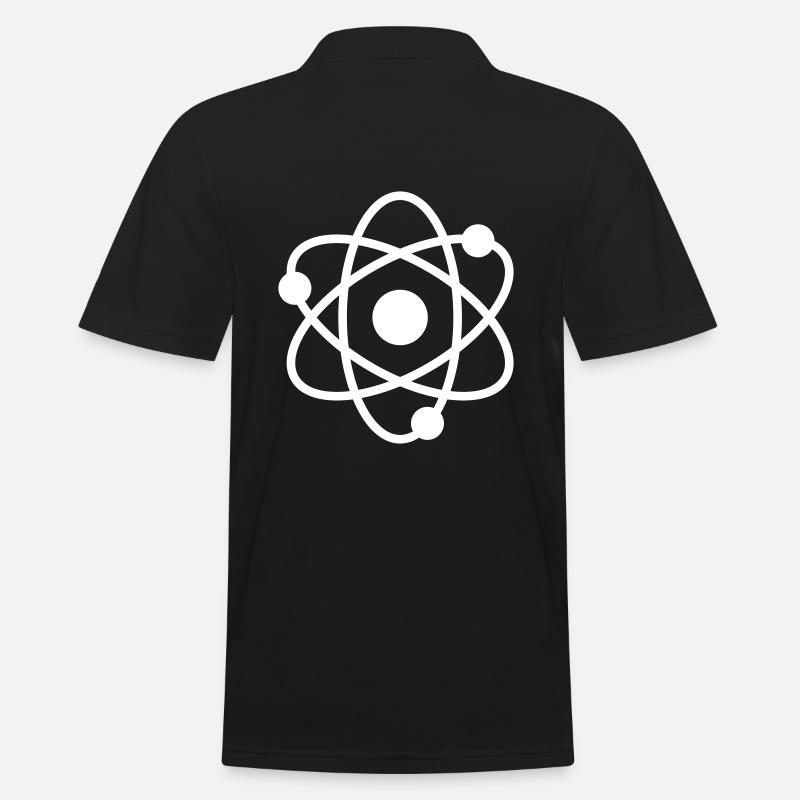 Atom - Männer Poloshirt - Schwarz