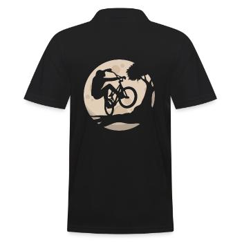 VTT au clair de lune - Polo Homme - noir - Dos - Kai (181cm)