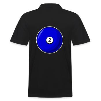 Billiard ball 2 blue Billiards two - Men's Polo Shirt - black - Back - Kai (181cm)