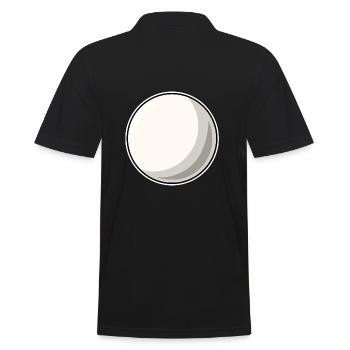 Billard weiße Billardkugel - Männer Poloshirt - Schwarz - Hinten - Kai (181cm)