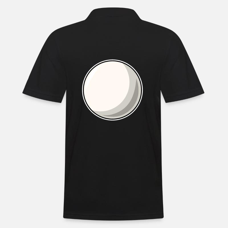 Boule de billard blanc - Polo Homme - noir