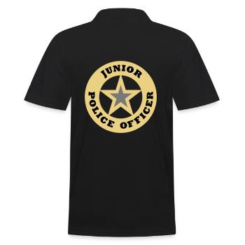 Officier de police junior (étoile du shérif) - Polo Homme - noir - Dos - Kai (181cm)