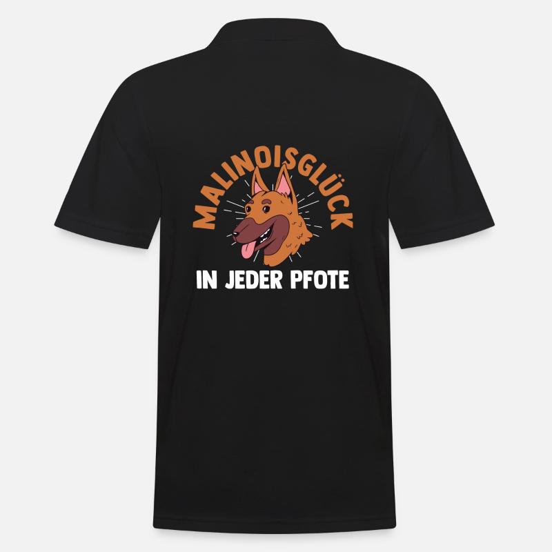 Belgischer Schäferhund Hund Malinois - Männer Poloshirt - Schwarz