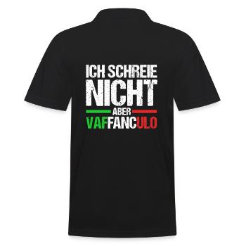 Italien Italiener Vaffanculo - Männer Poloshirt - Schwarz - Hinten - Kai (181cm)